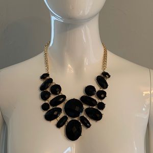 Black jeweled necklace